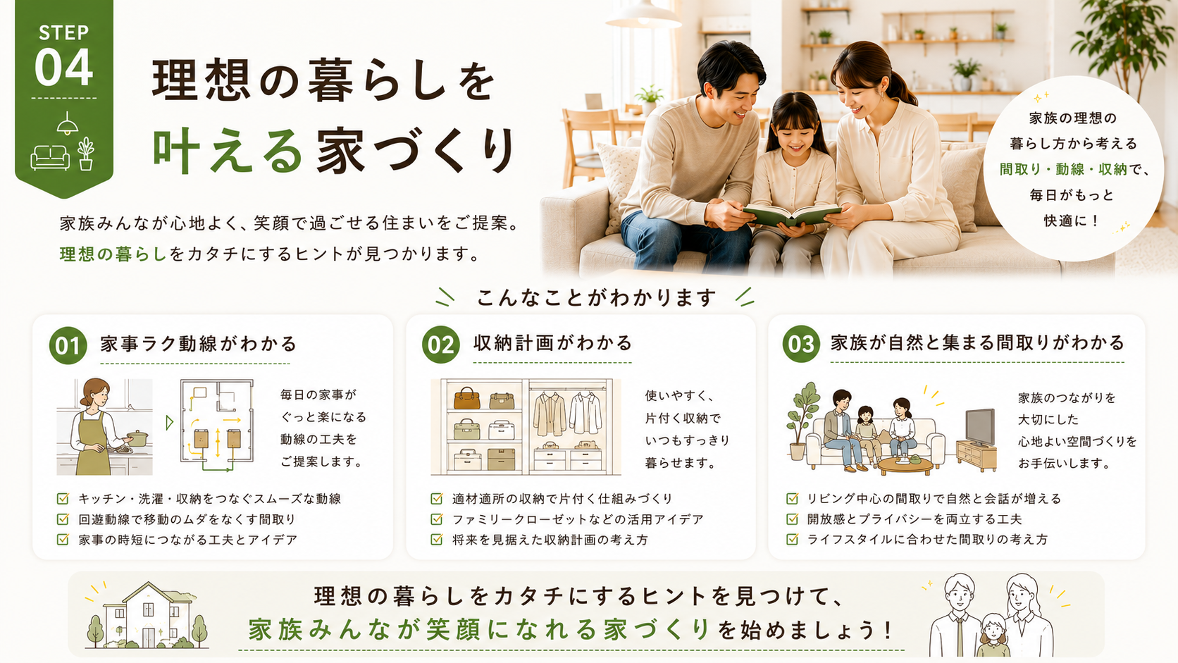 理想の暮らしを叶える家づくり